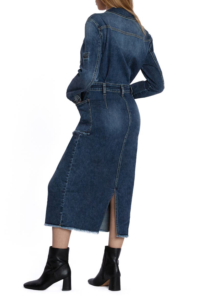 Nora Long Sleeve Denim Maxi Shirtdress