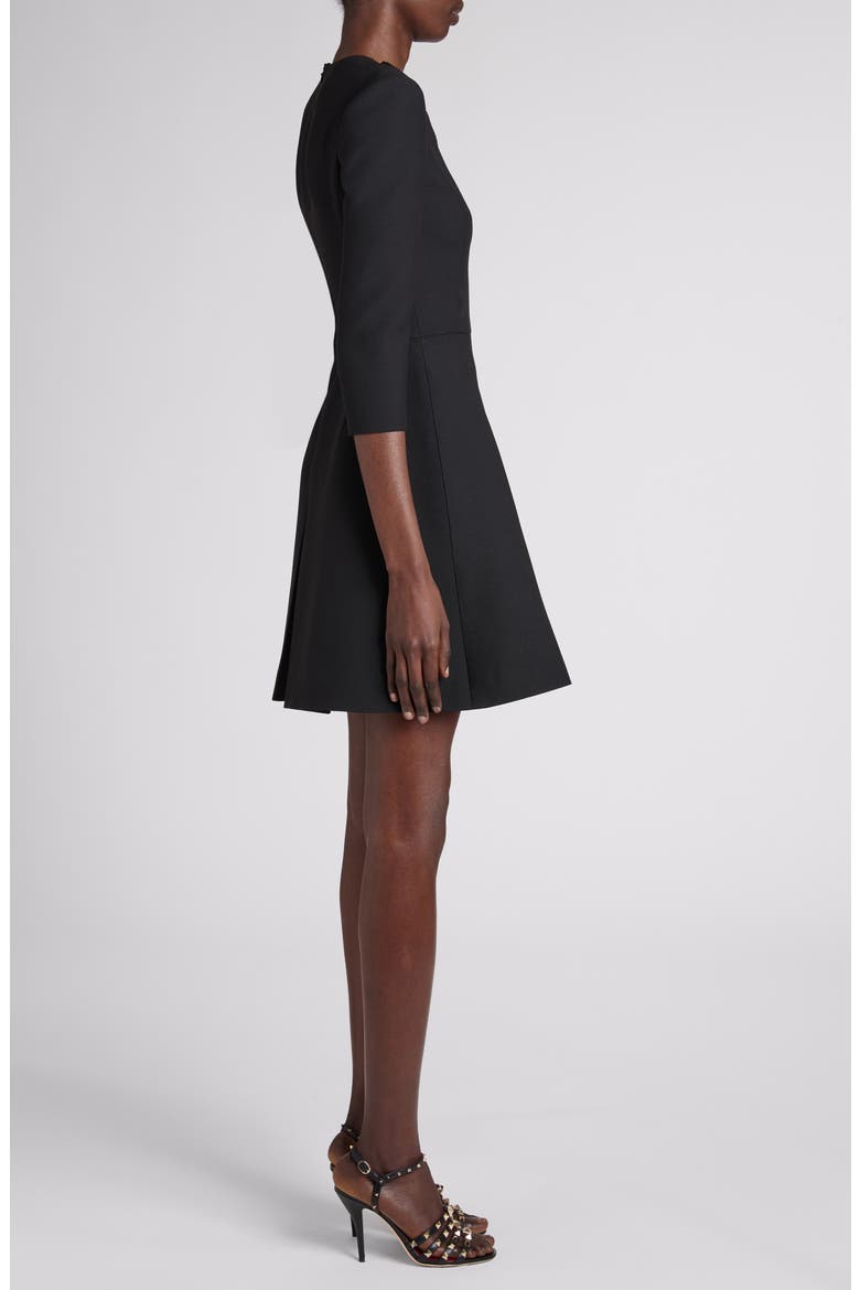 Bow Embellished Pleated Minidress