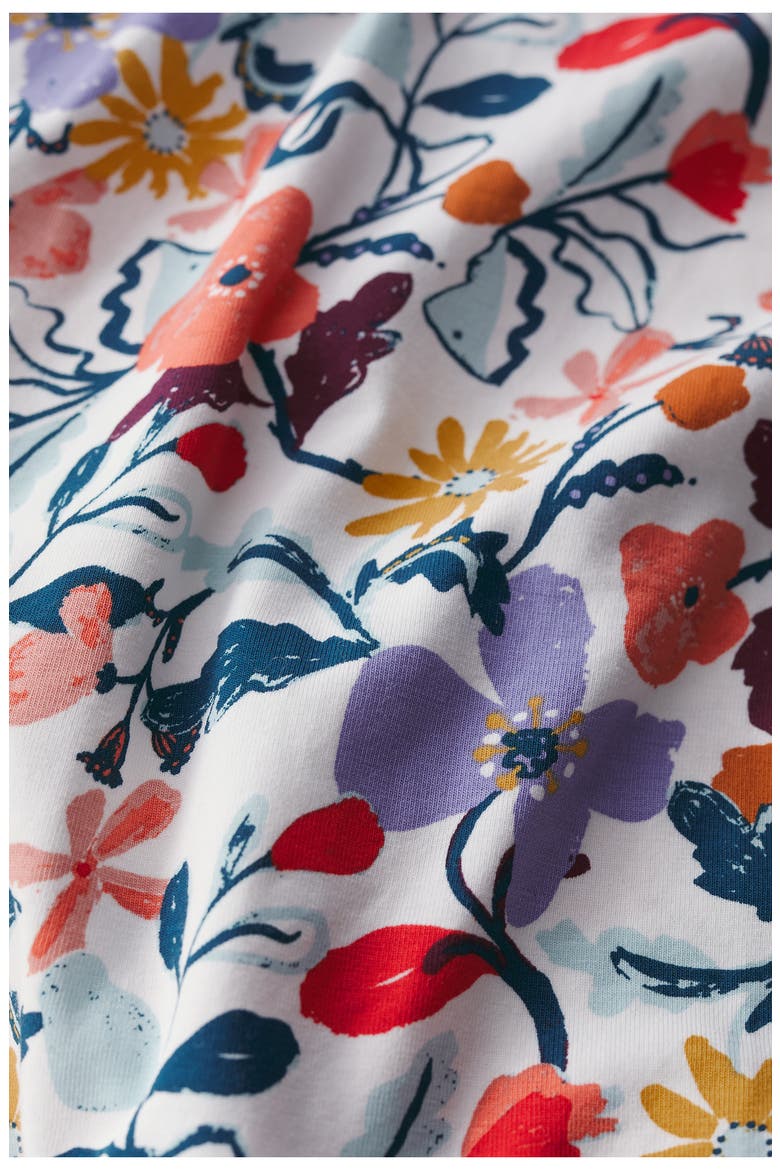Veronica Floral Stretch Organic Cotton Midi Dress