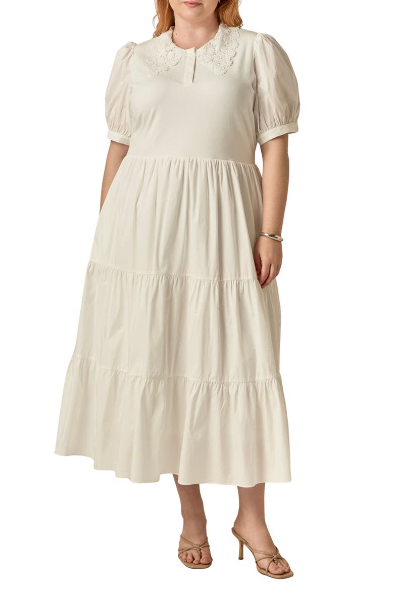 Mixed Media Midi Dress