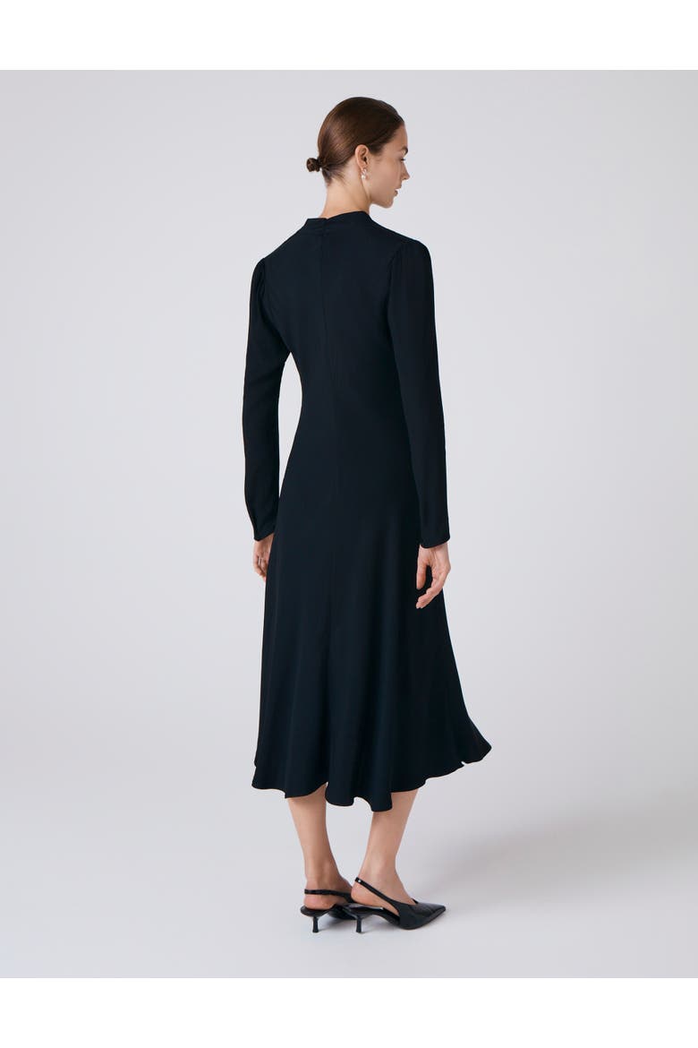 Cecelia Crepe V Neck Midi Dress