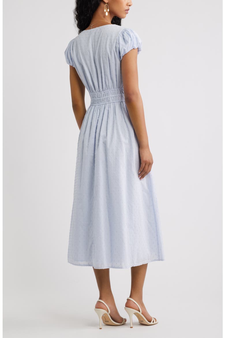 Puff Sleeve Midi Dress