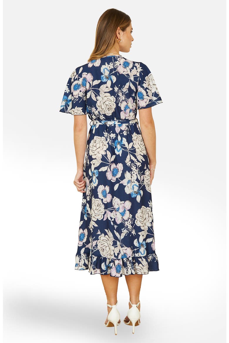 Floral Midi Wrap Dress