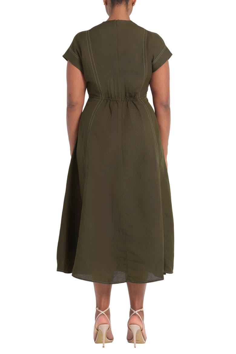 Arden Linen Blend Empire Waist Dress