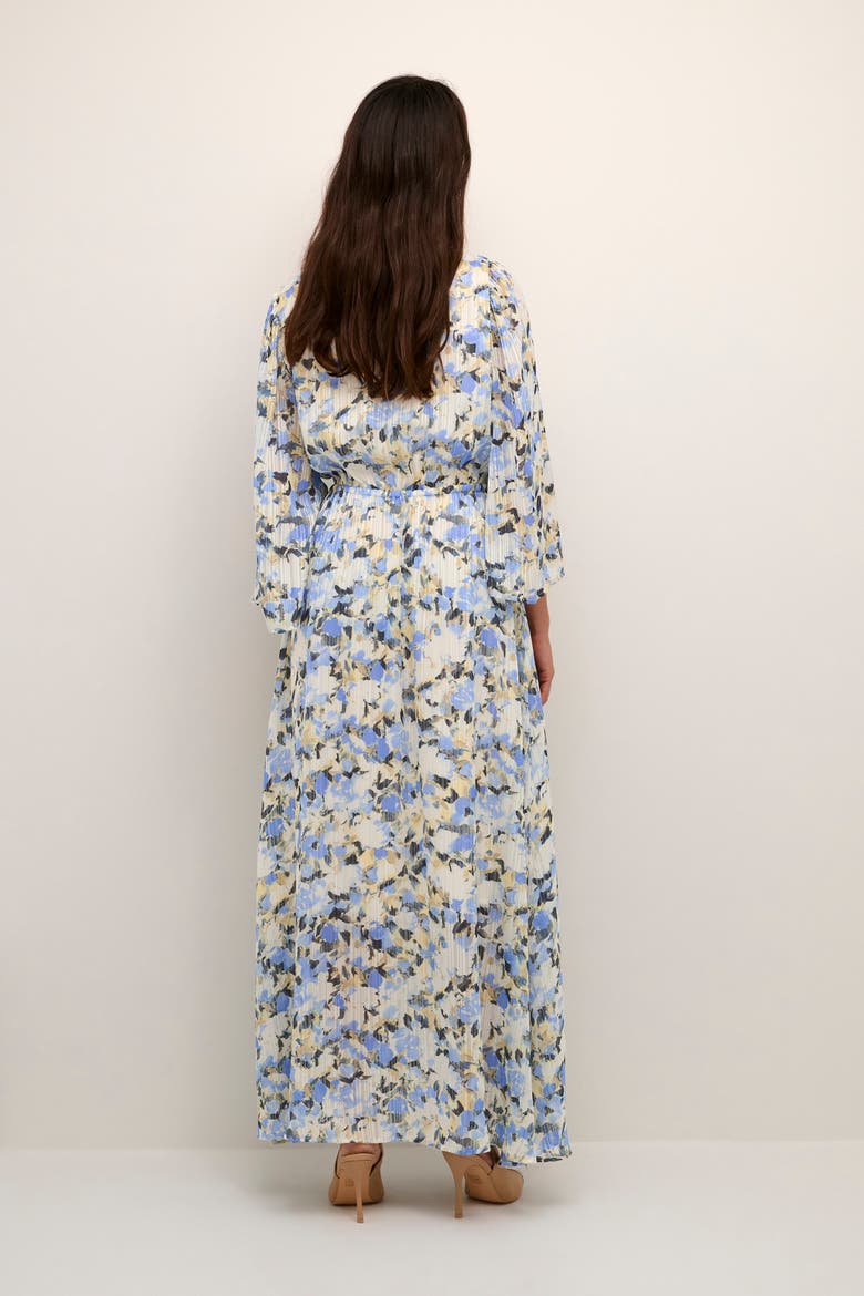 Eva Maxi V-Neck 3/4 Sleeve Dress