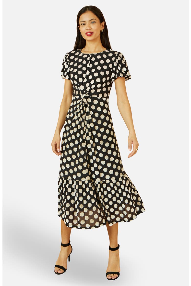 Velvet Twist Waist Midi Dress