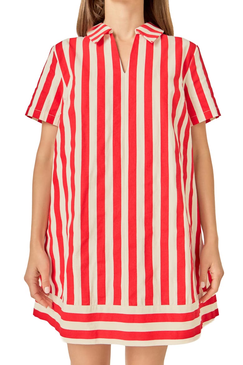 Stripe Mini Shirtdress