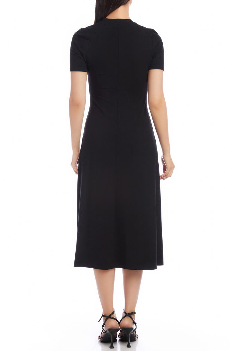 Asymmetric Slit Hem Midi Dress