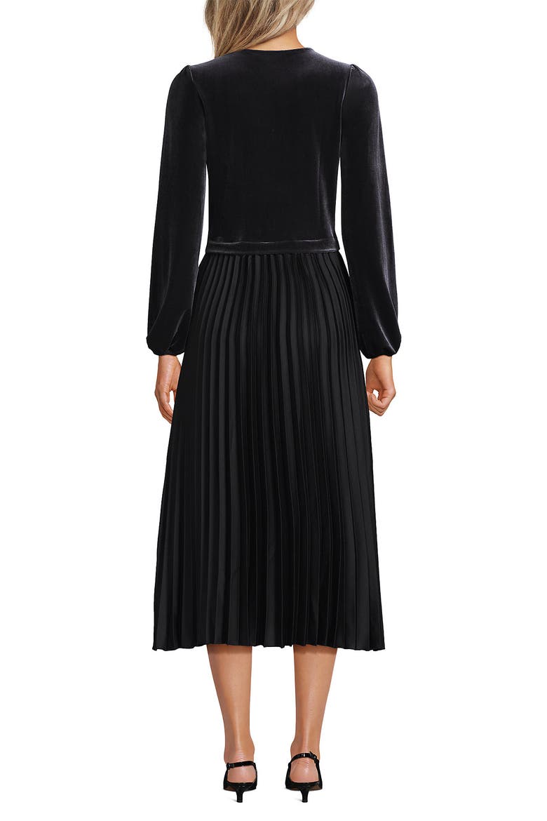 Velvet and Satin Duet Midi Dress