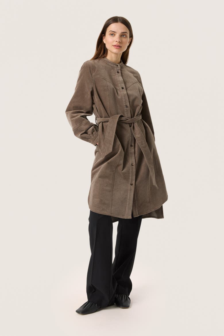 Slhelle Corduroy Knee Length Shirt Dress