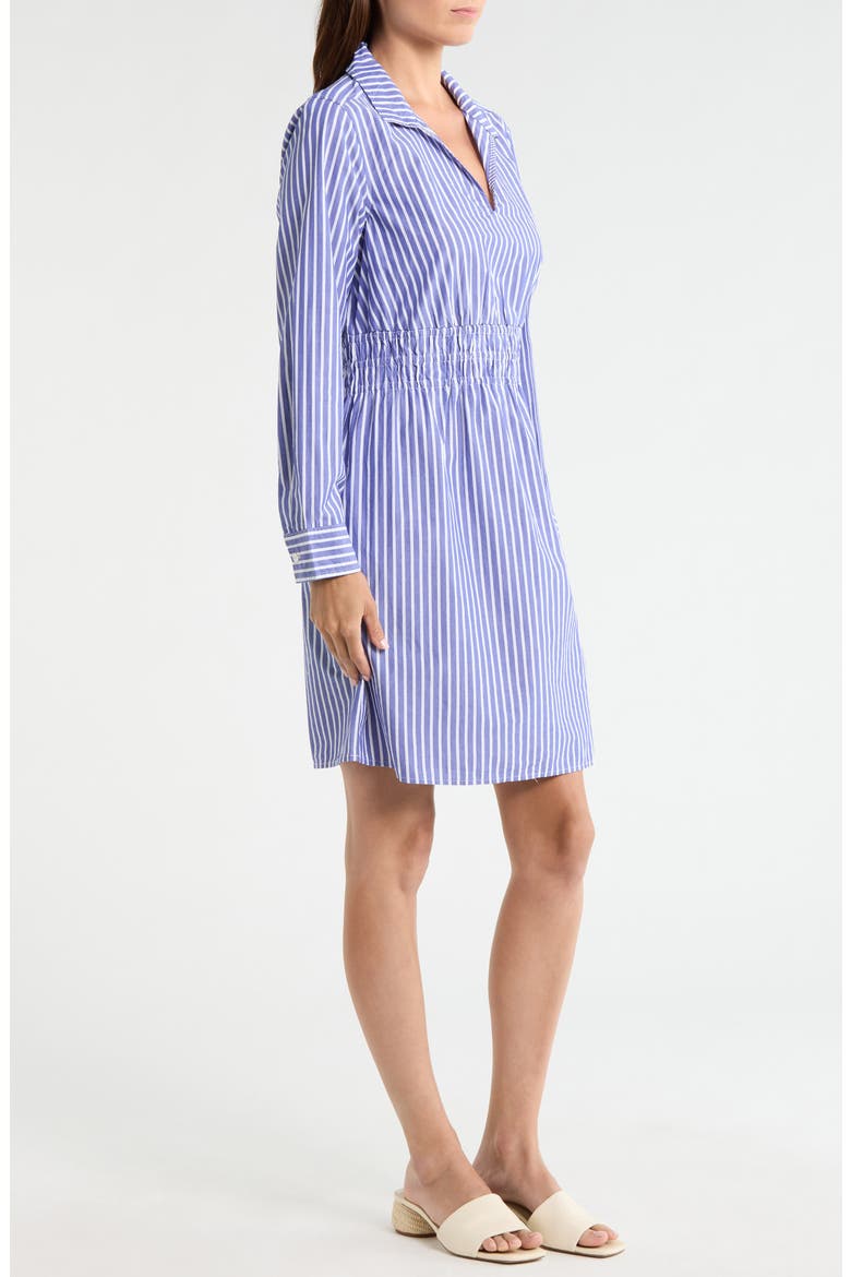 Sunlit Stripe Long Sleeve Shirtdress