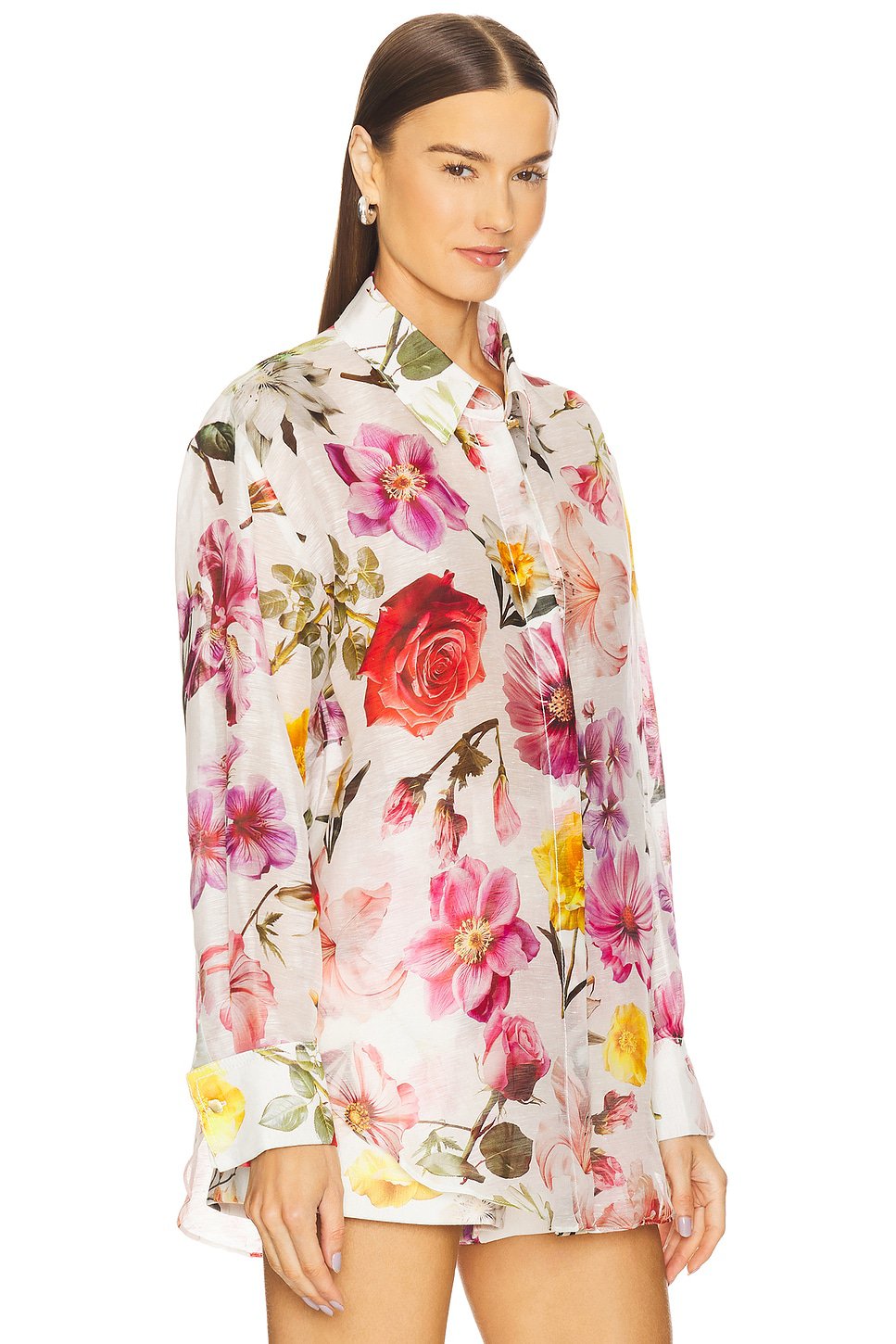 Aje Fleur Shirt in Collage Floral - Image 2