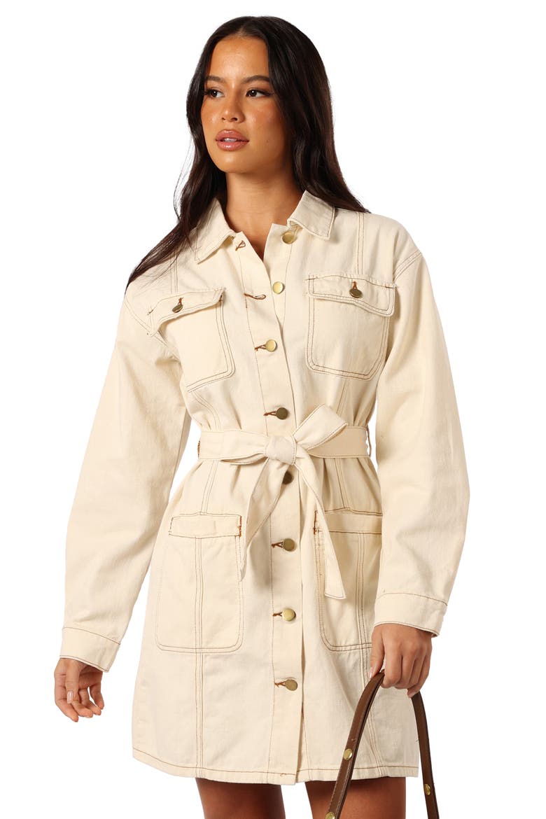 Otto Long Sleeve Denim Mini Shirtdress