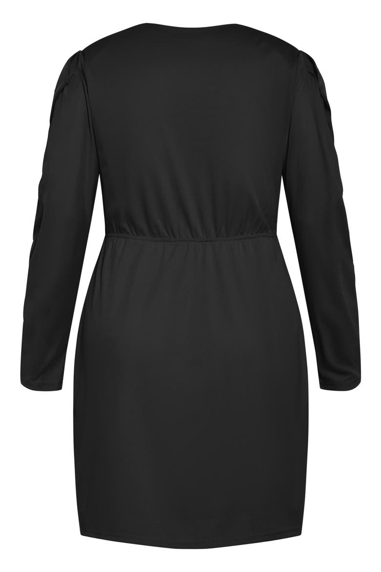 Freya Iris Long Sleeve Faux Wrap Dress