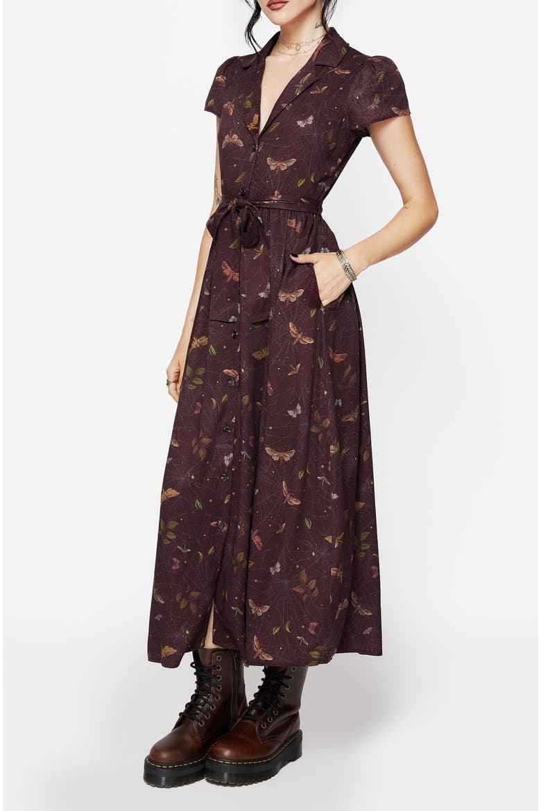 Celia Moth Printed Shirt Dress