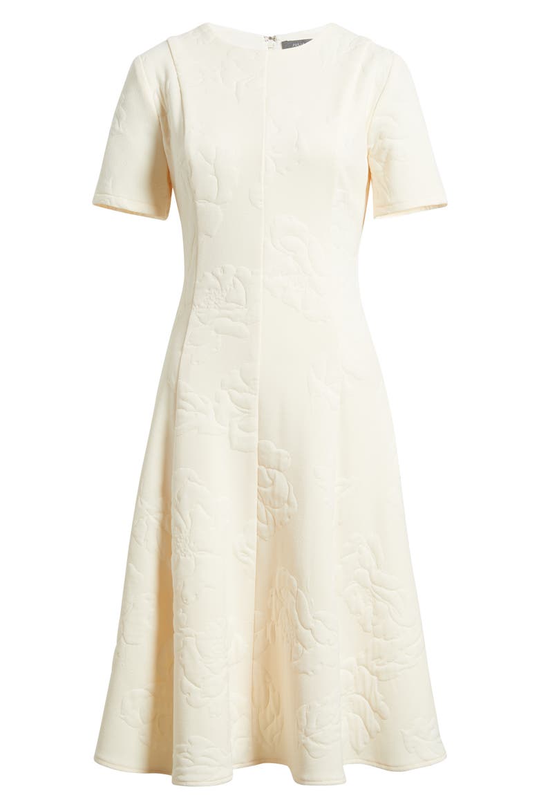 Floral Jacquard Fit & Flare Dress