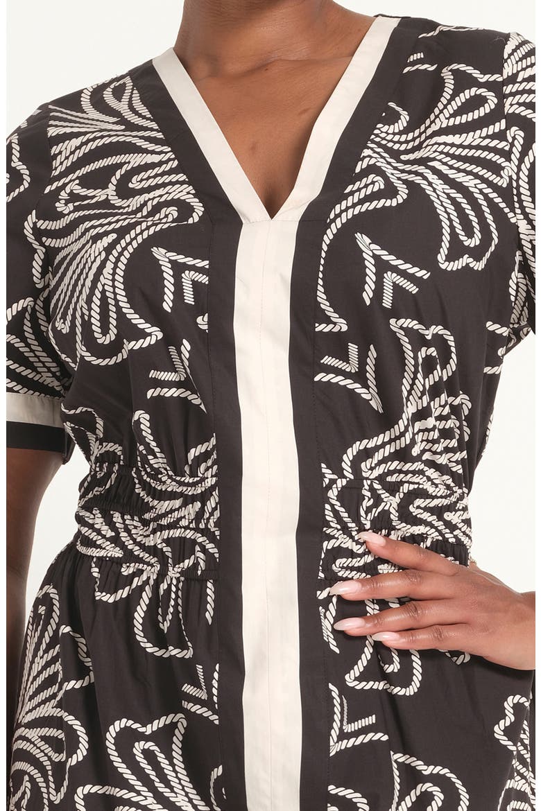 Lune Print Midi Dress
