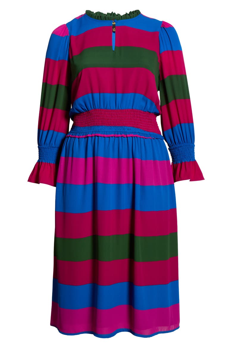 Saige Stripe Long Sleeve Midi Dress