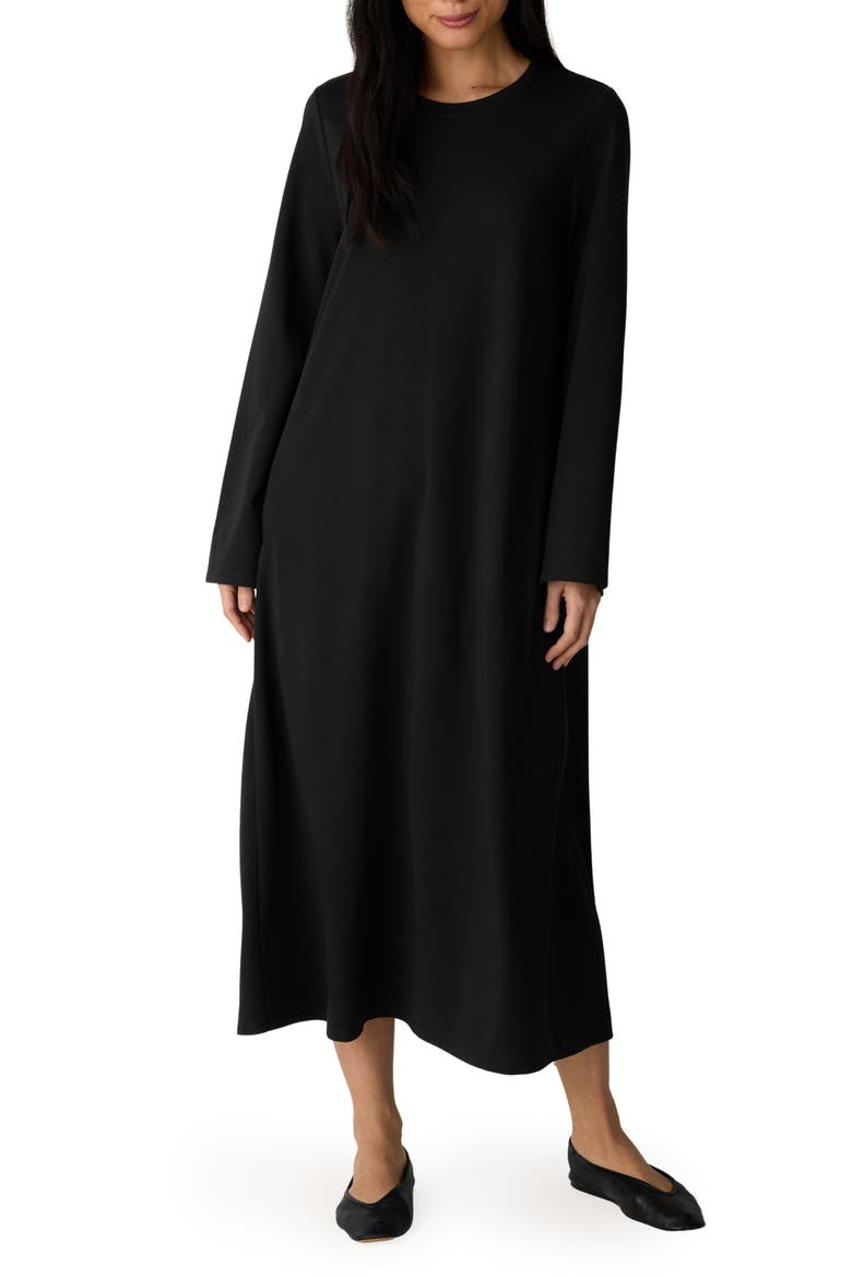 Crewneck Long Sleeve Midi Dress