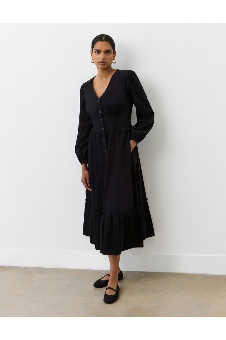 Arizona Long Sleeve Corduroy Midi Dress