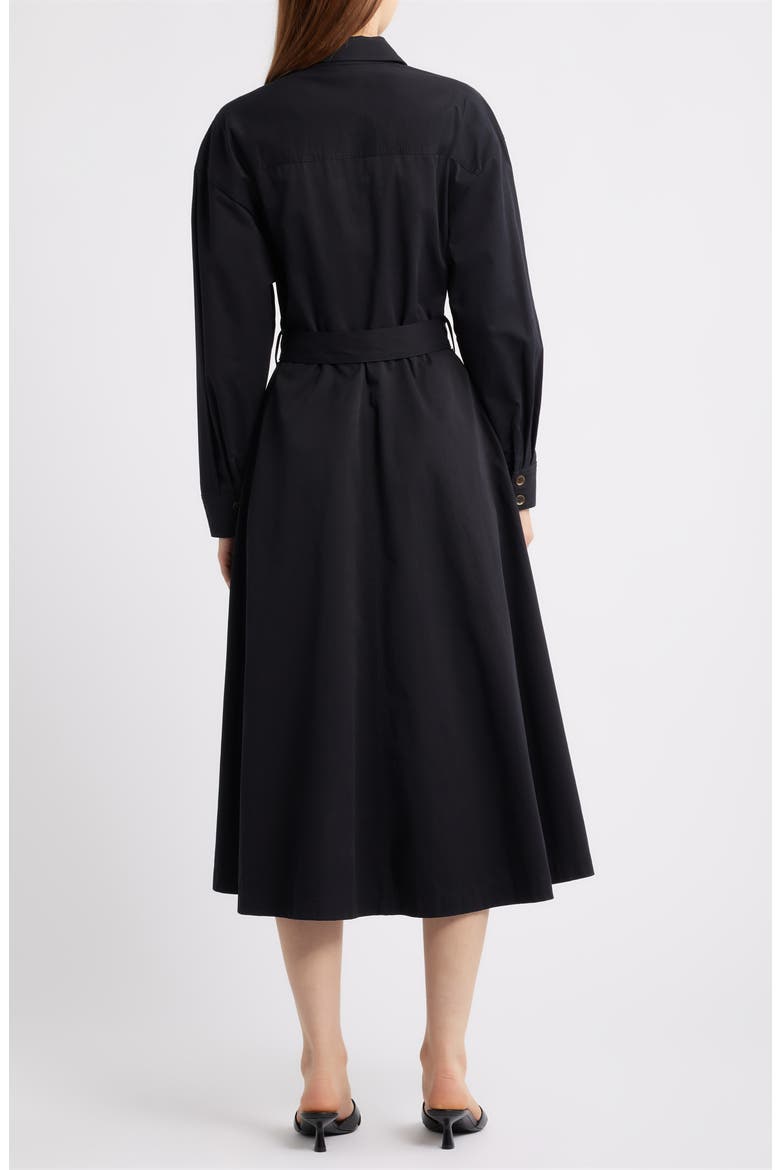 Belted Long Sleeve Shirtdress