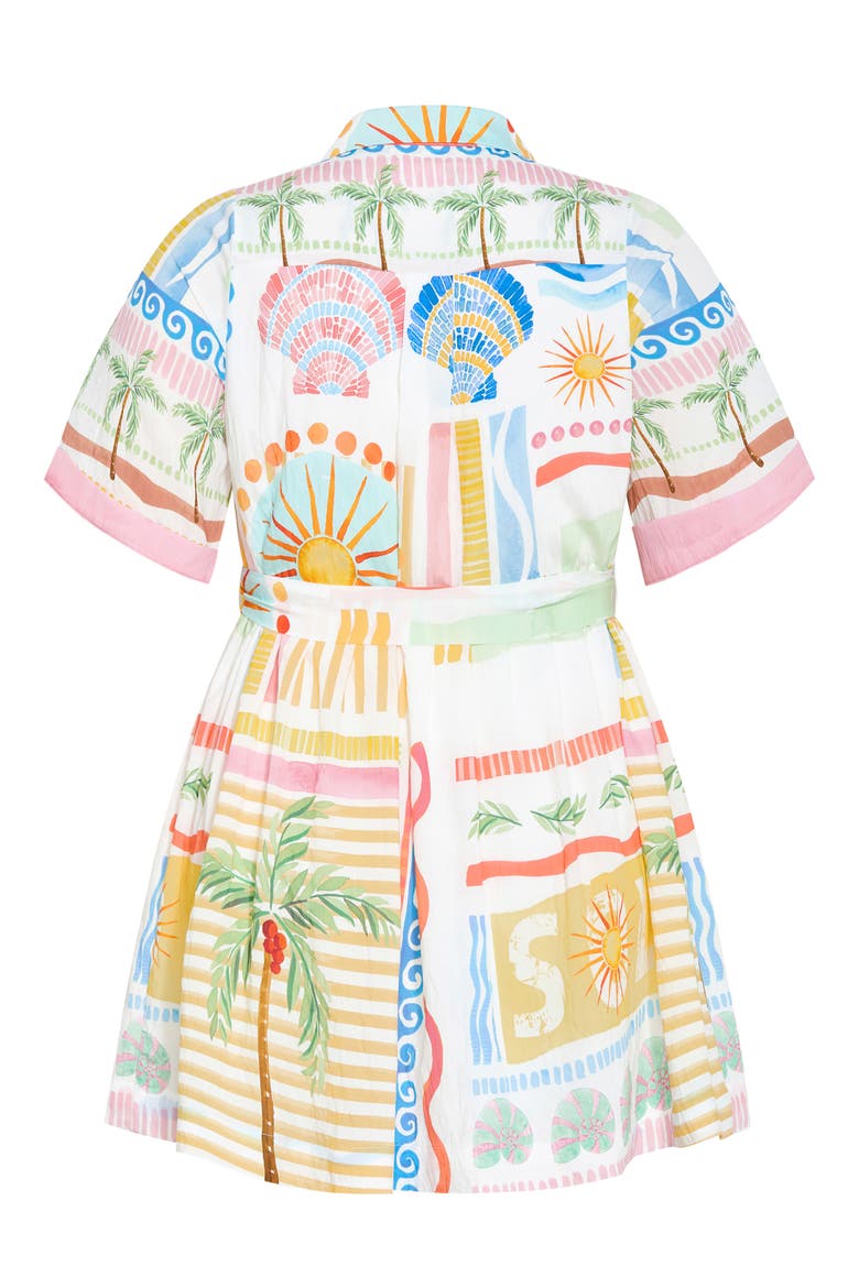 Lia Tie Waist Mini Shirtdress