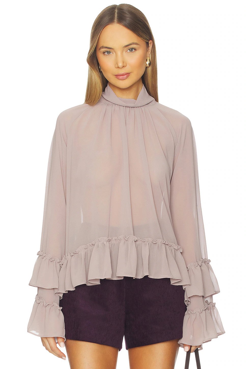 MORE TO COME Mirra Top in Mauve - Image 1