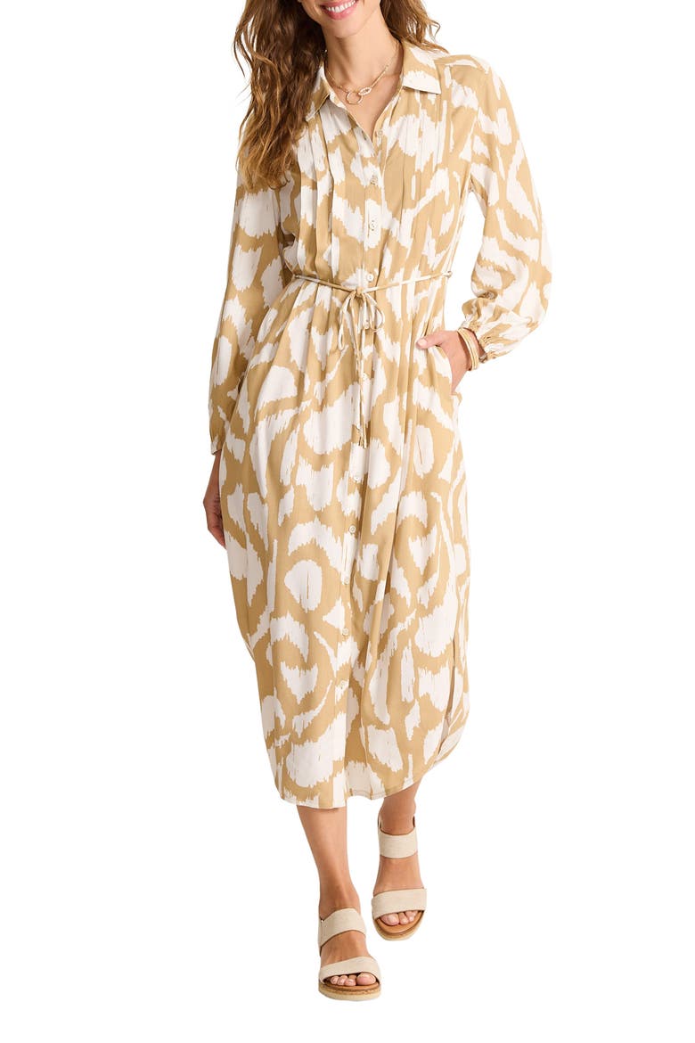 Inlet Ikat Long Sleeve Midi Shirtdress