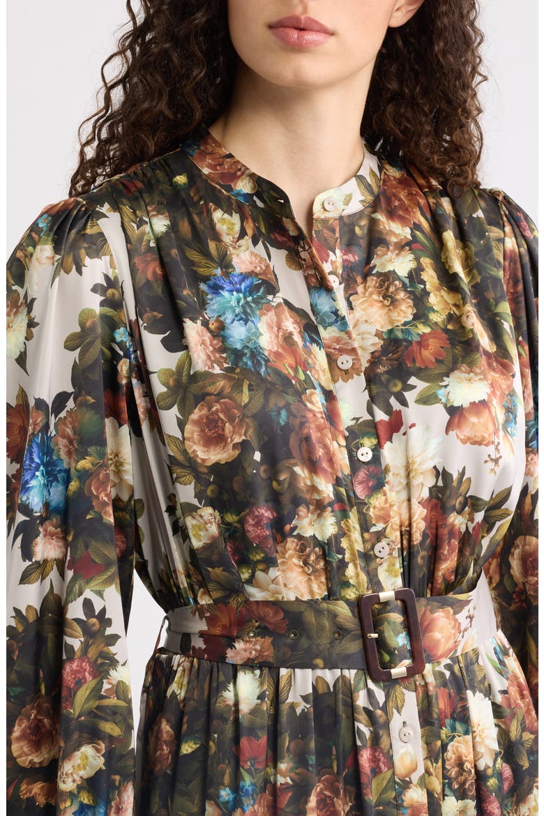 The Lilou Floral Print Long Sleeve Maxi Dress