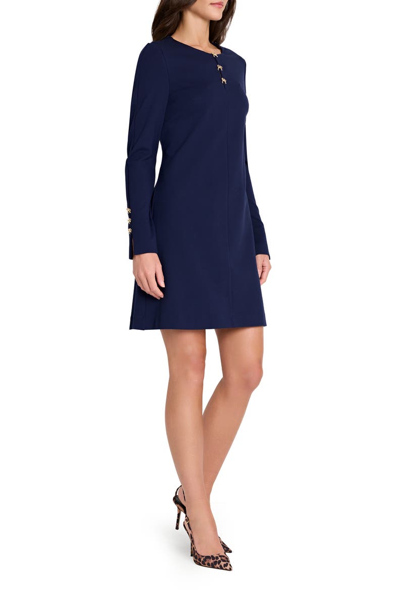 Bow Detail Long Sleeve Minidress