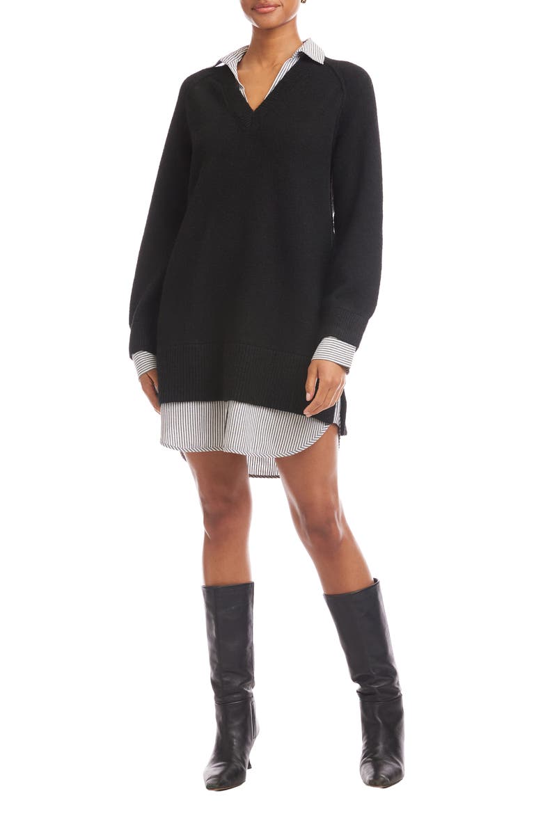 Carrie Mixed Media Minidress