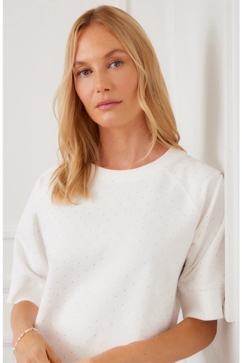 Embellished French Terry Shift Dress