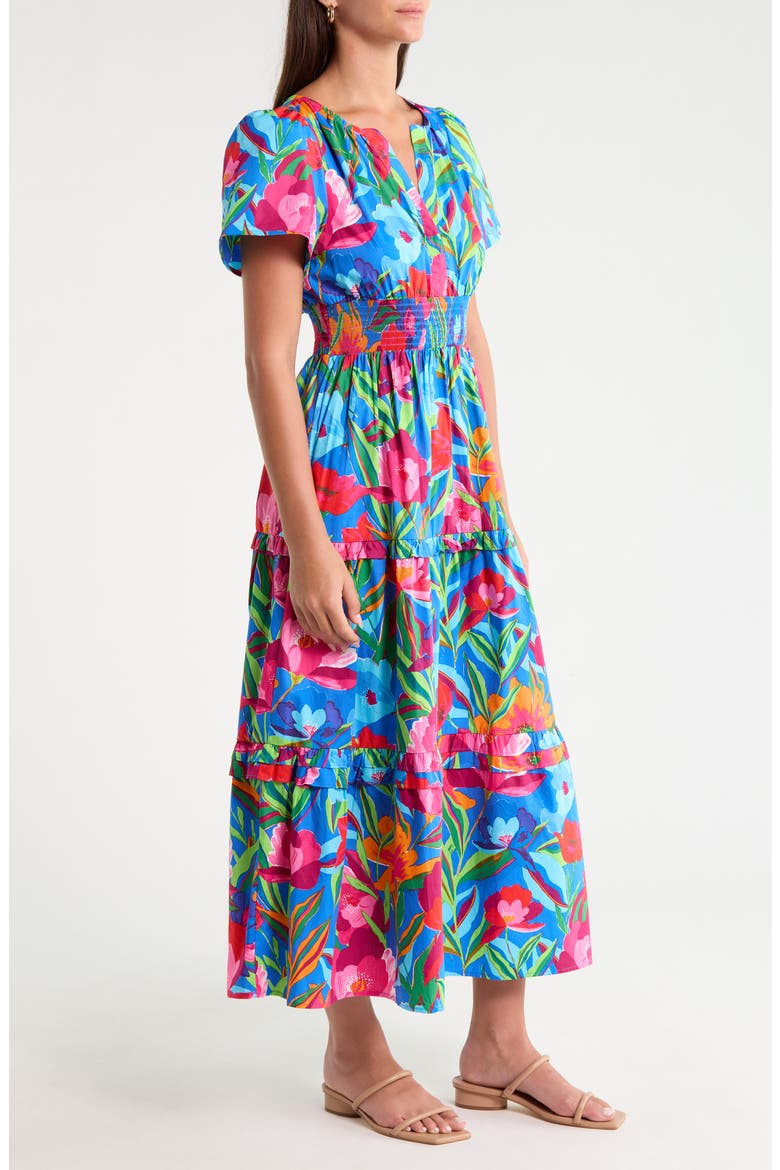 Palmer Floral Tiered Cotton Maxi Dress