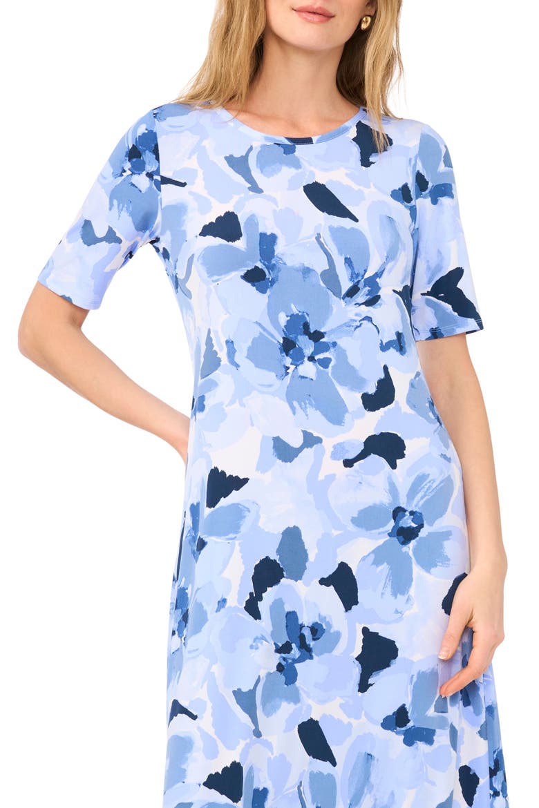 Floral Crewneck Maxi Dress
