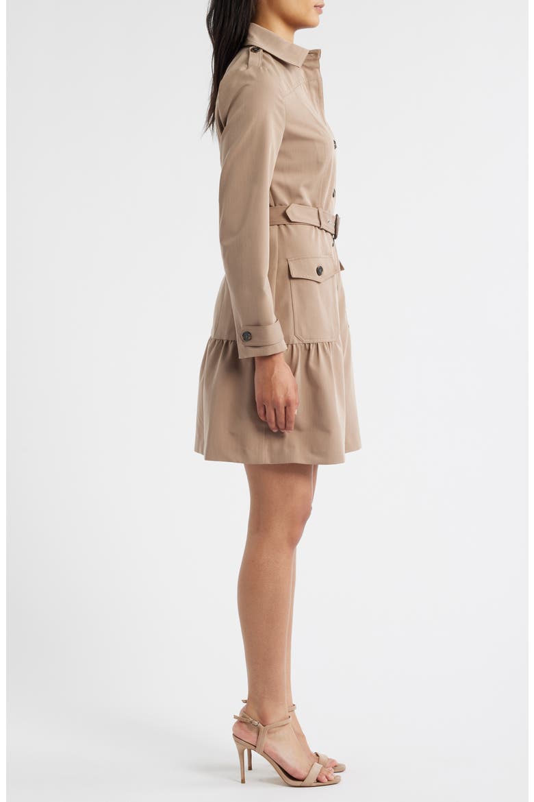Safari Belted Long Sleeve Minidress
