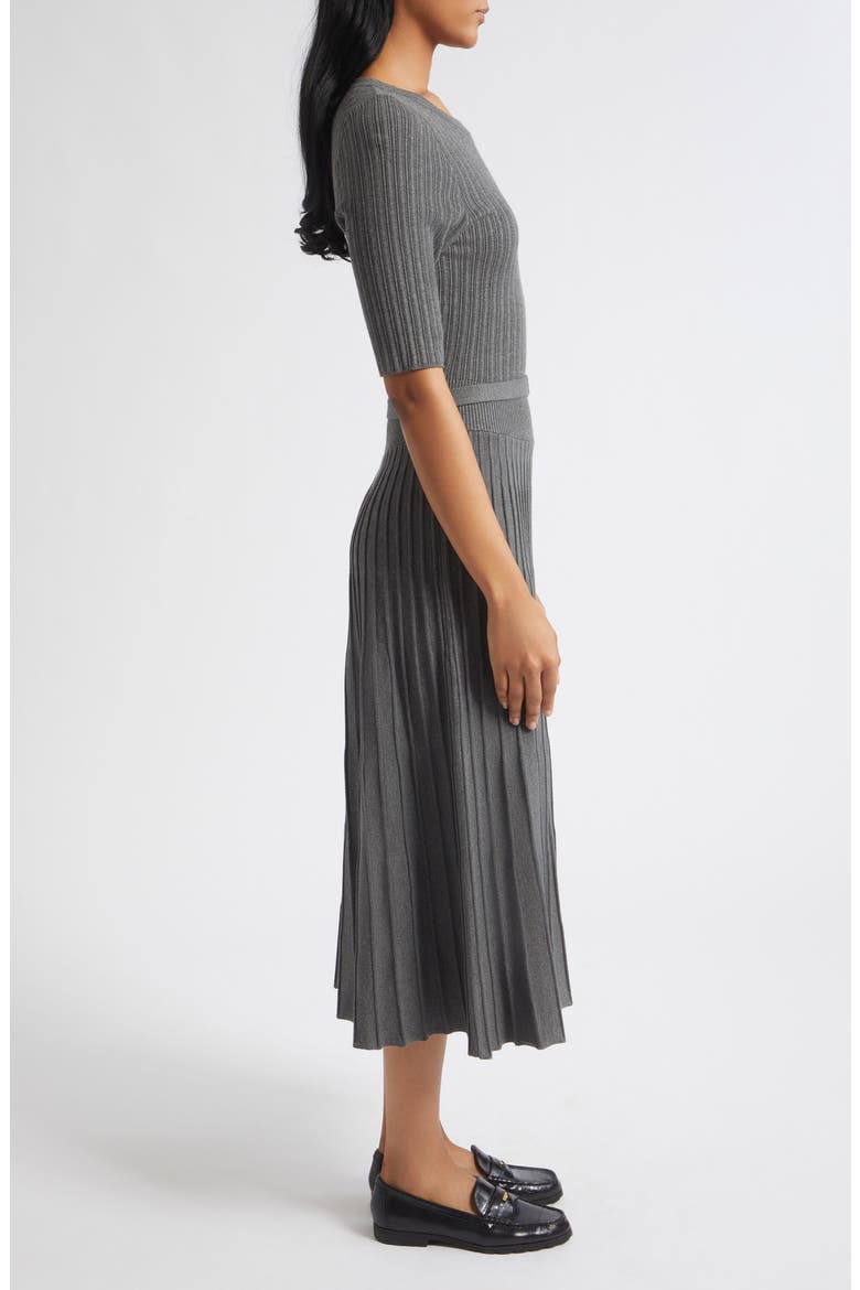 Elthea Belted Pleated Midi Dress