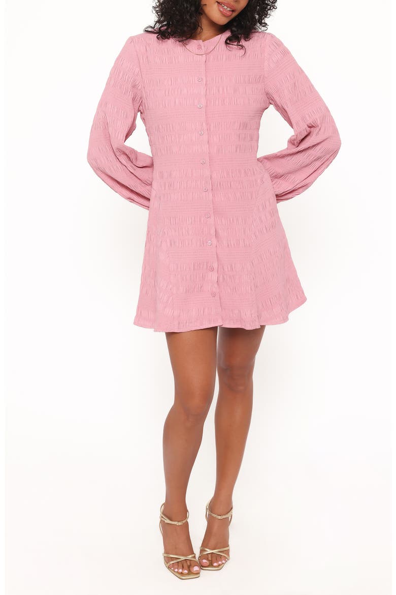 Amaya Smock Detail Long Sleeve Minidress