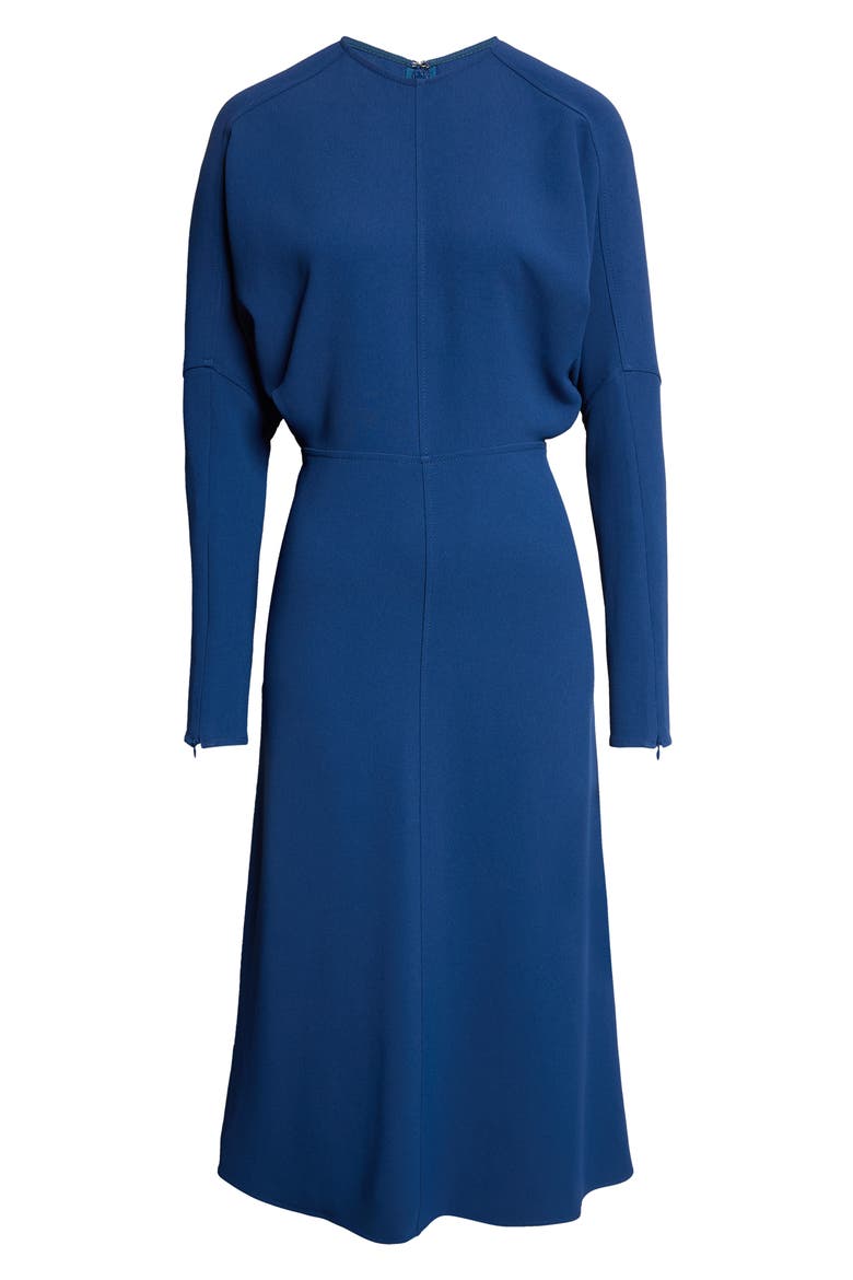 Dolman Long Sleeve Cady Midi Dress
