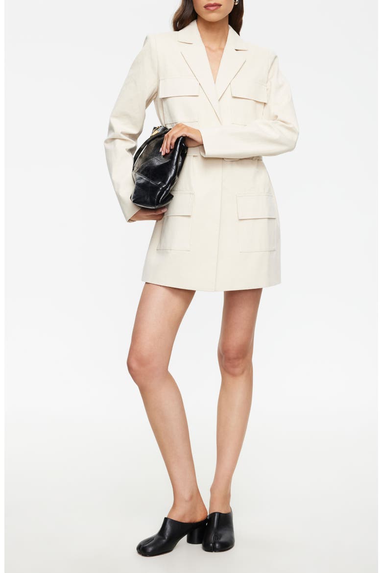 Steinway Belted Long Sleeve Blazer Minidress