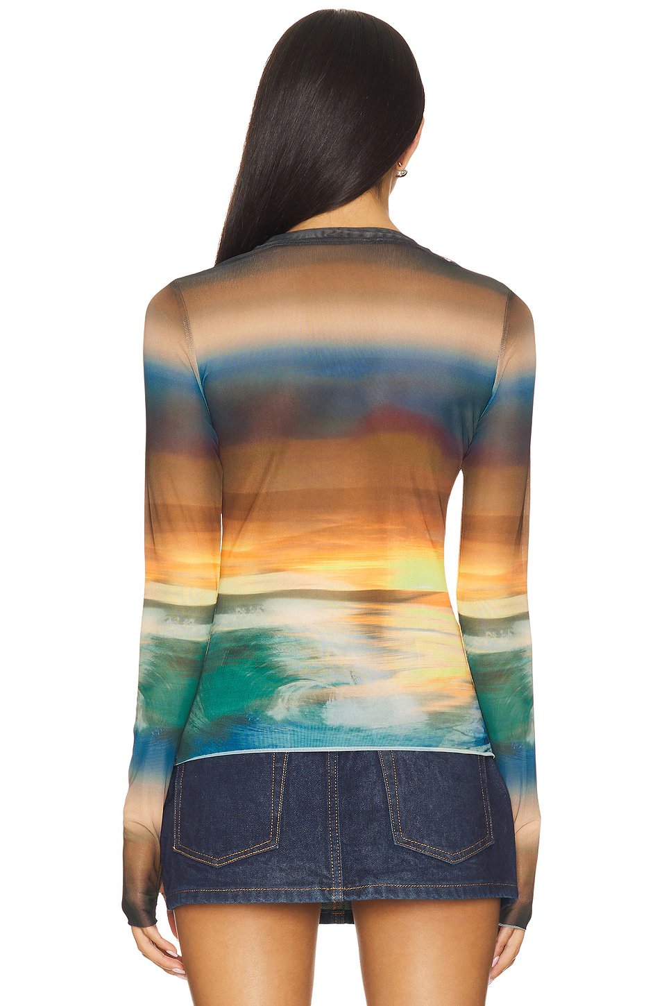 AFRM Kaylee Top in Ocean Ombre - Image 3