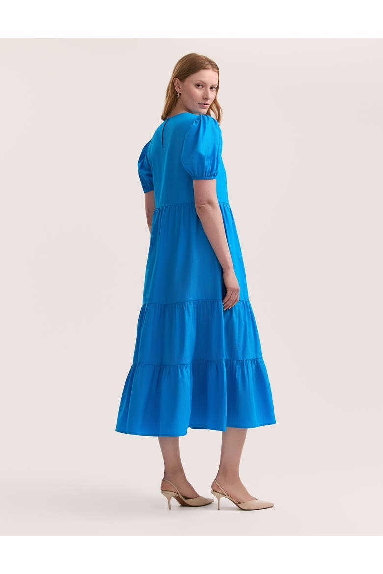 Genevive Cotton Midi Tiered Dress