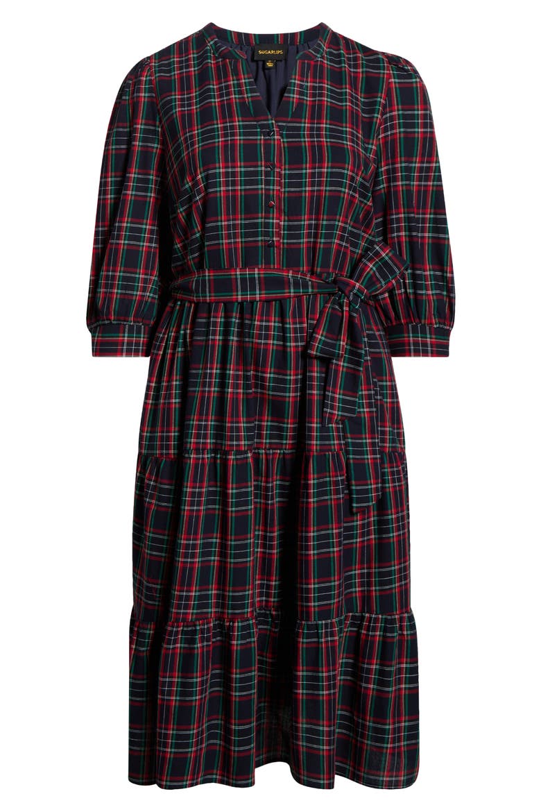 Chapman Plaid Yanis Midi Shirtdress