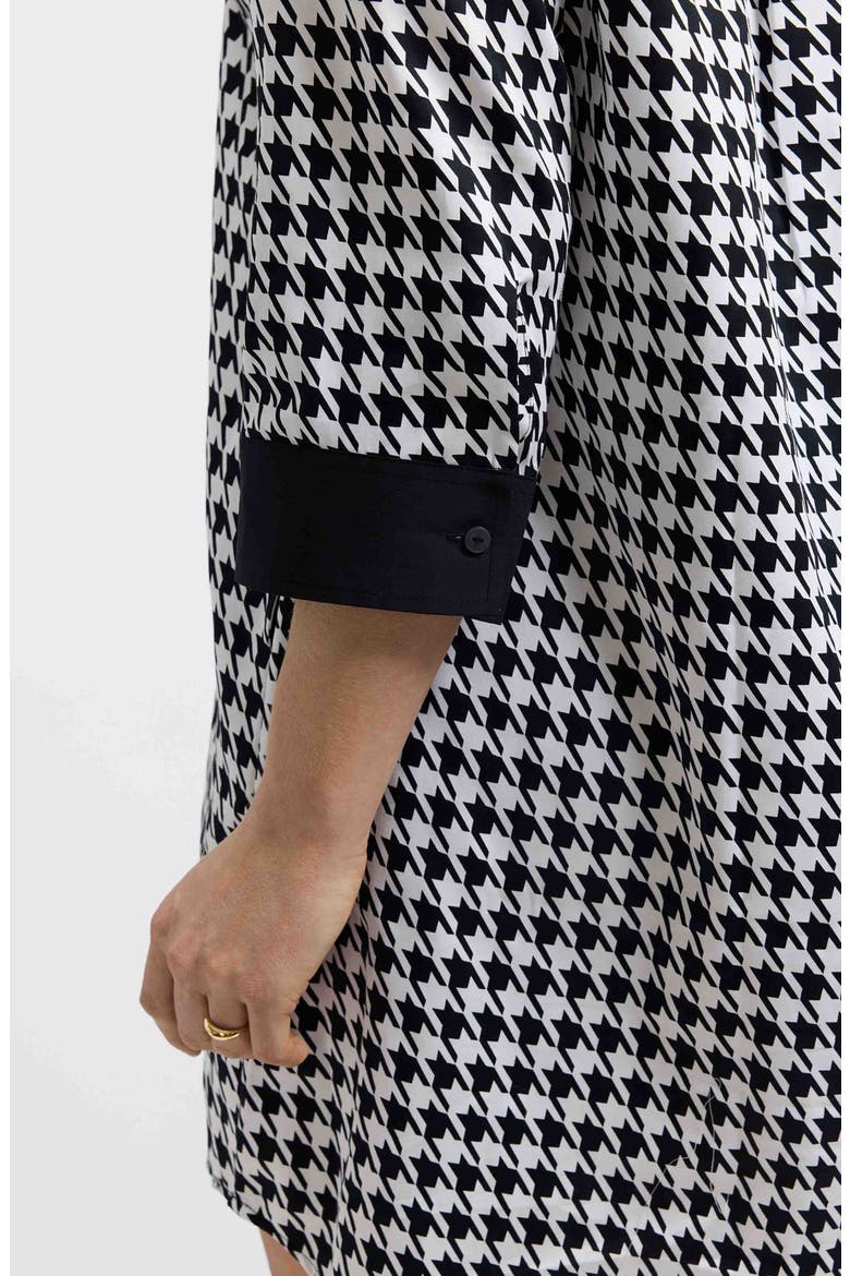 Sloane Houndstooth Cotton Shirtdress