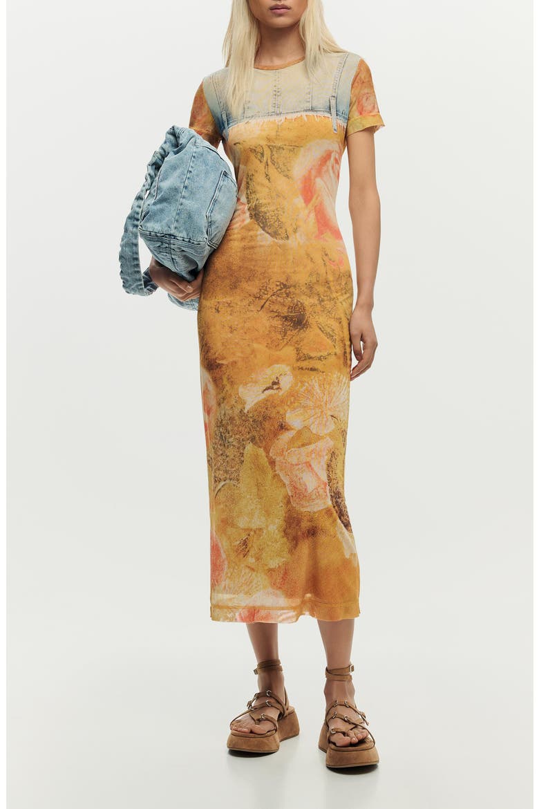 Trompe l'Oeil Midi T-Shirt Dress