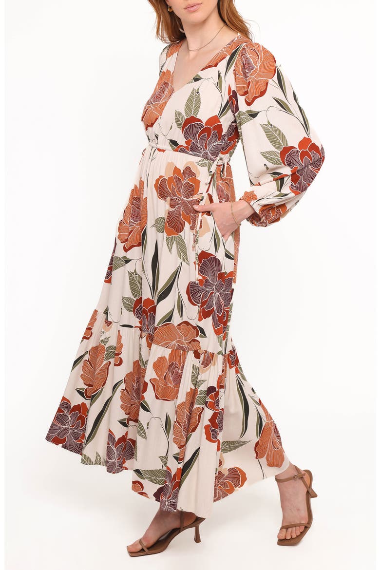 Cerwin Floral Print Long Sleeve Maxi Dress