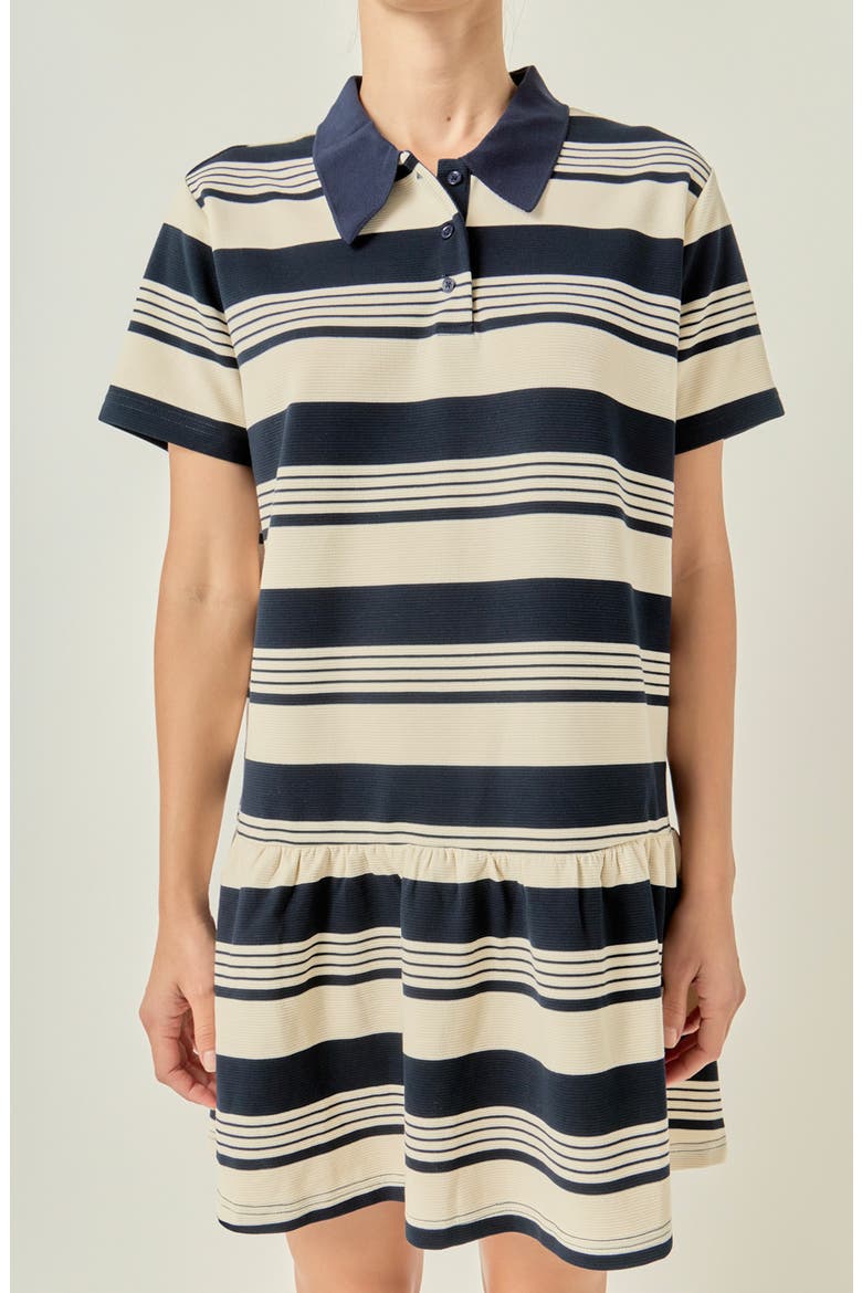 Striped Polo Minidress