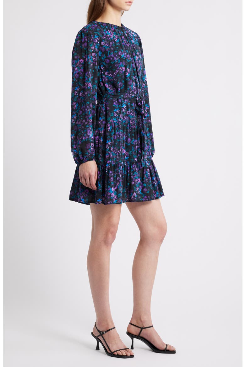 Floral Belted Tiered Minidress