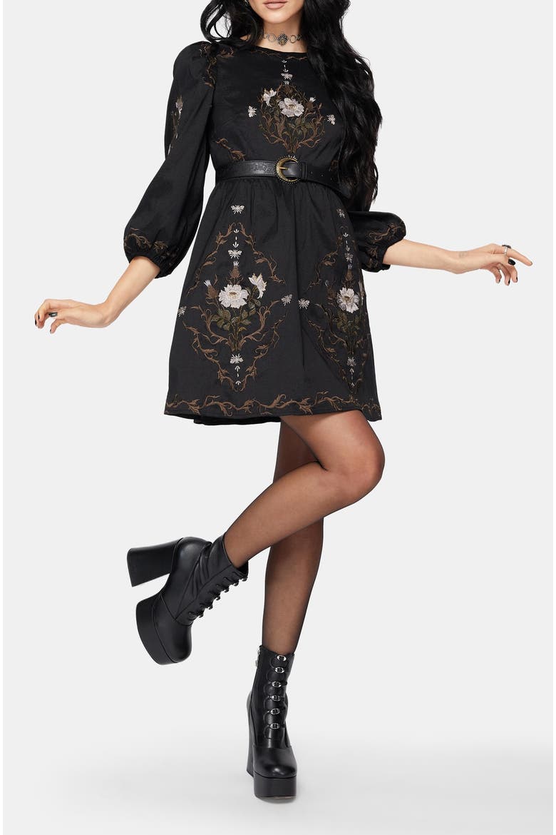 Puff Sleeve Mini Dress