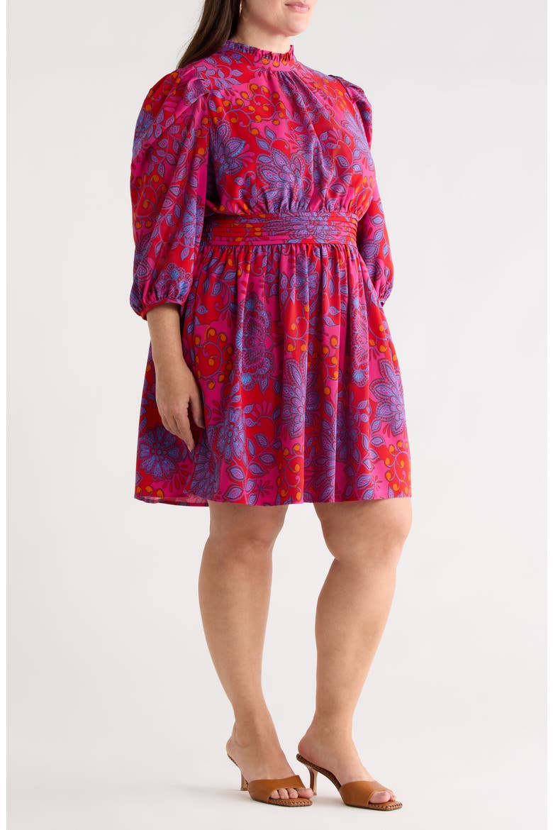 Darret Esmae Floral Pleated Dress