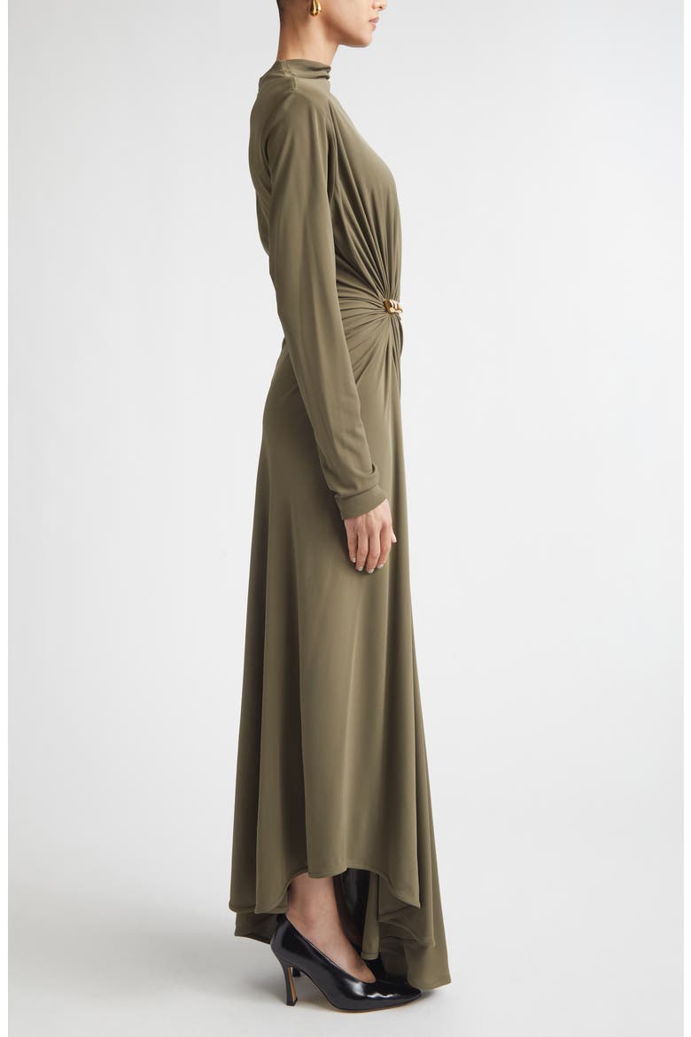 Long Sleeve Crepe Jersey Maxi Dress